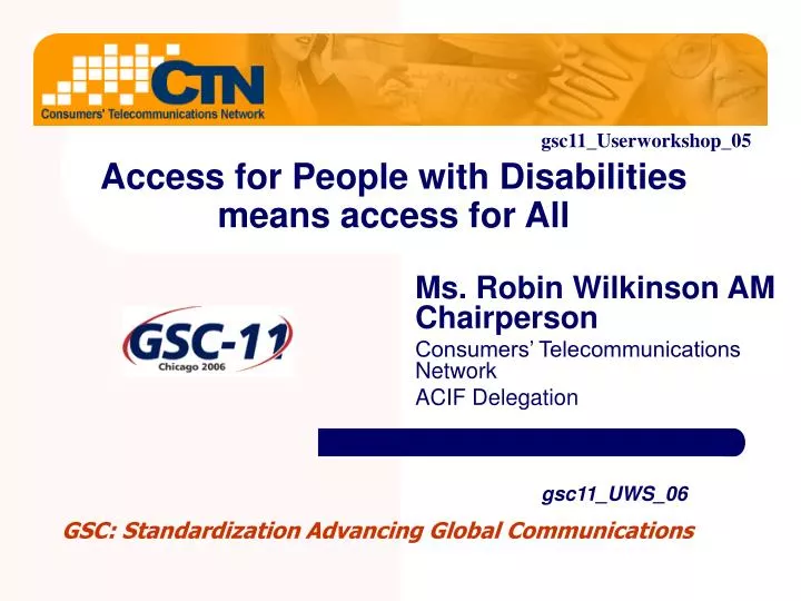 access for people with disabilities means access for all