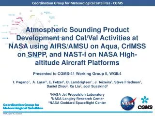 NASA AIRS Project Highlights ( JPL/GSFC)