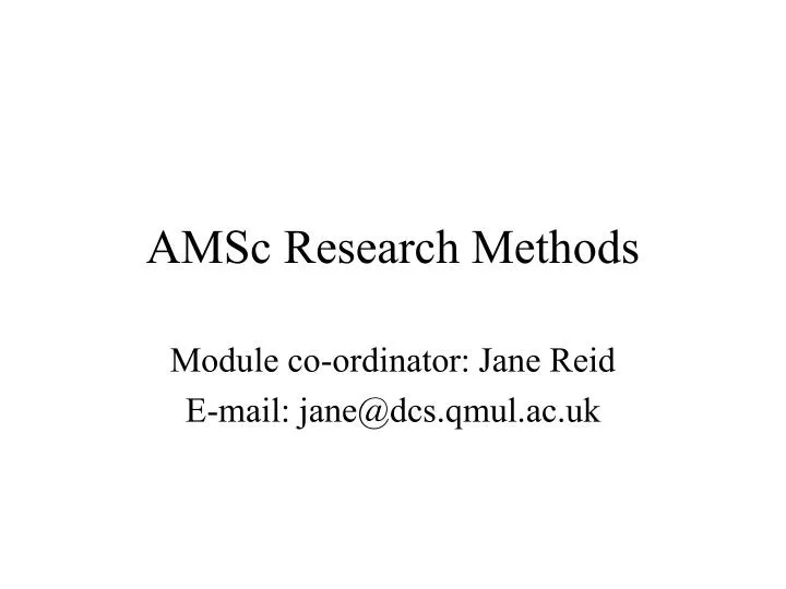 amsc research methods