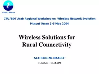 Wireless Solutions for Rural Connectivity