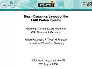 Beam Dynamics Layout of the FAIR Proton Injector