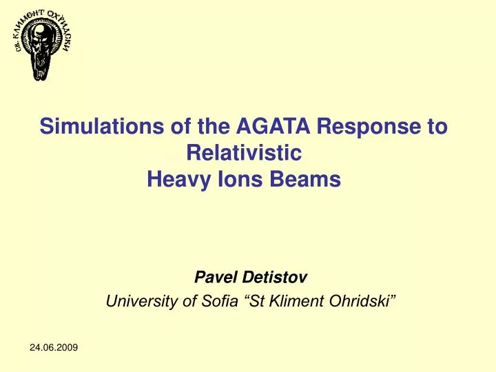 simulations of the agata response to relativistic heavy ions beams