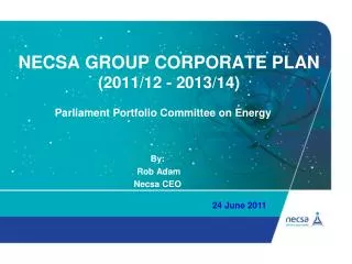 Necsa group corporate plan (2011/12 - 2013/14)