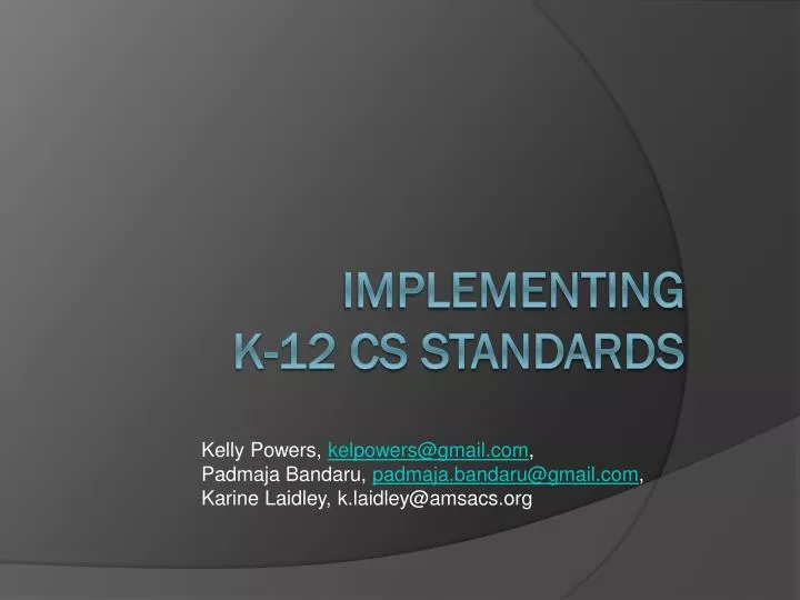 implementing k 12 cs standards