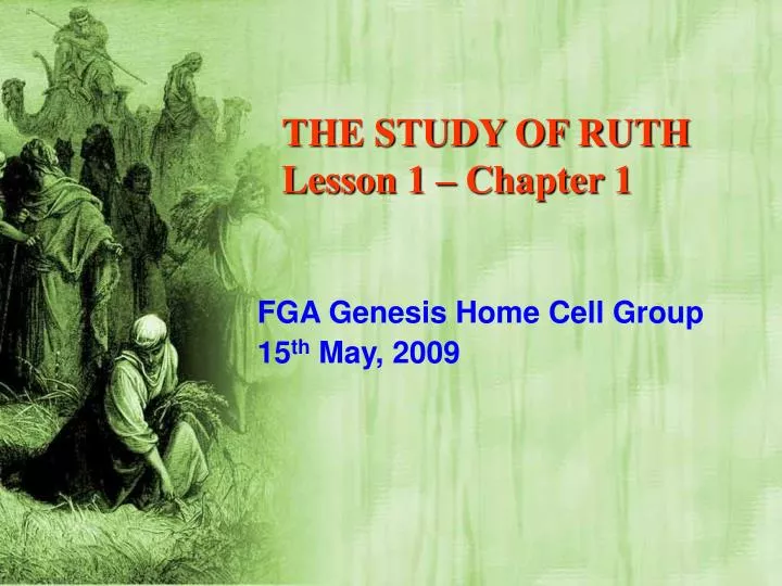 the study of ruth lesson 1 chapter 1