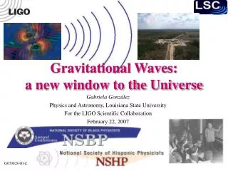 Gravitational Waves: a new window to the Universe