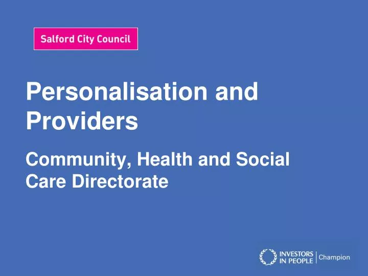 community health and social care directorate