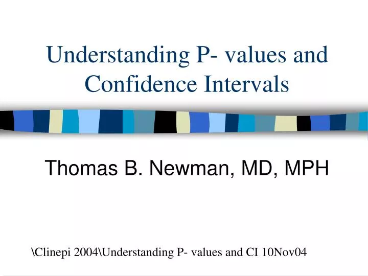 understanding p values and confidence intervals