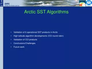 Arctic SST Algorithms