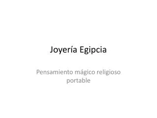 joyer a egipcia