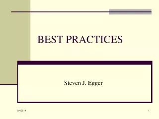 BEST PRACTICES