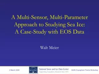 A Multi-Sensor, Multi-Parameter Approach to Studying Sea Ice: A Case-Study with EOS Data