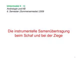 untermodul 4 12 andrologie und kb 6 semester sommersemester 2009