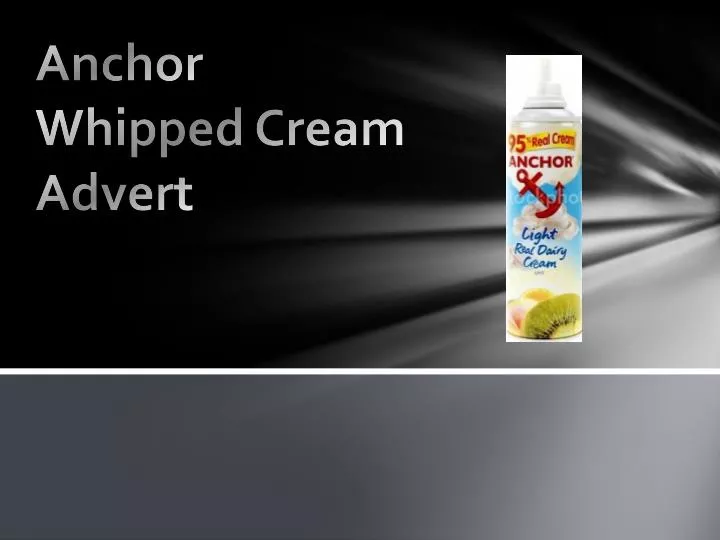 anchor whipped cream advert