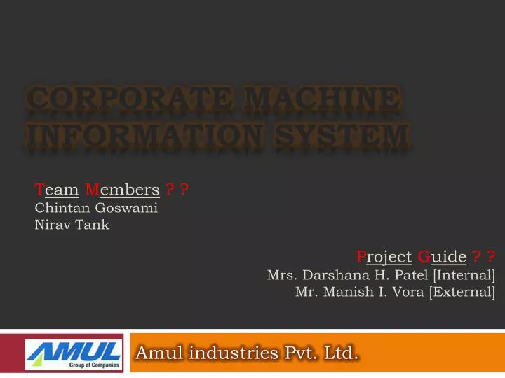 corporate machine information system