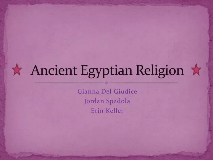 ancient egyptian religion