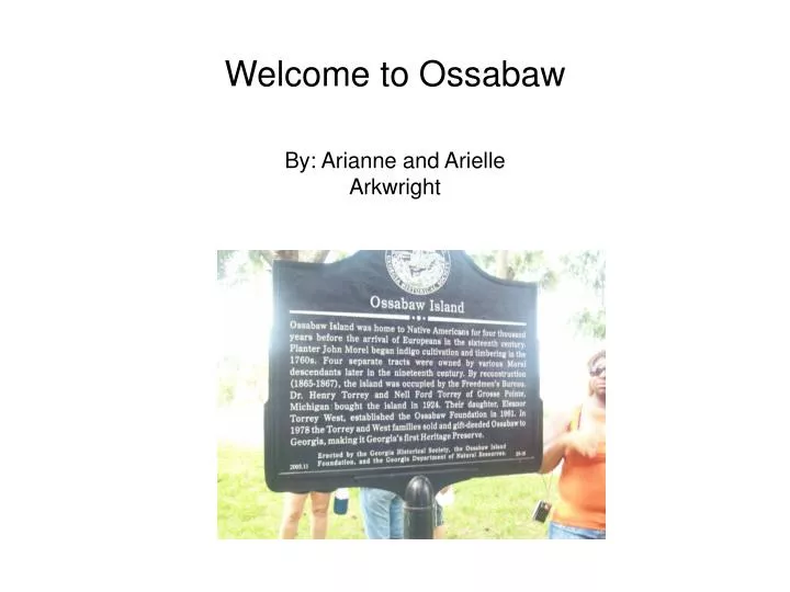 welcome to ossabaw by arianne and arielle arkwright