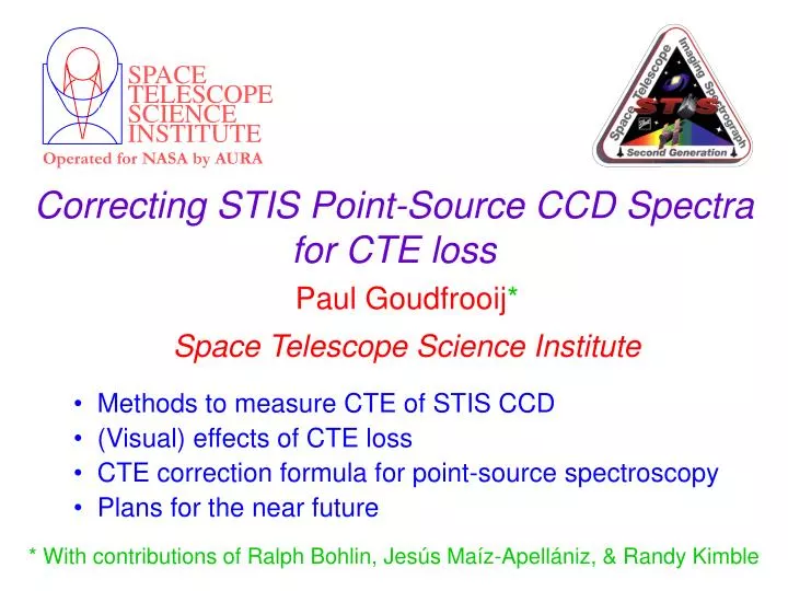 correcting stis point source ccd spectra for cte loss