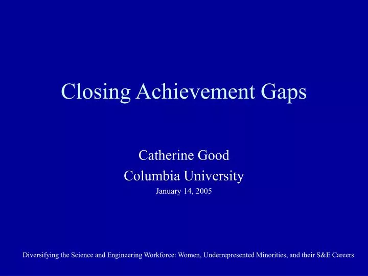 closing achievement gaps