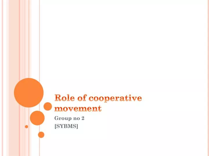 role of cooperative movement