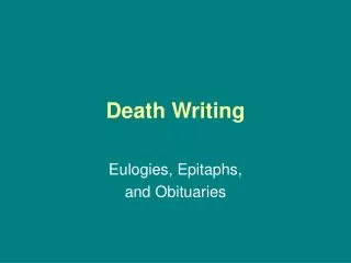Death Writing