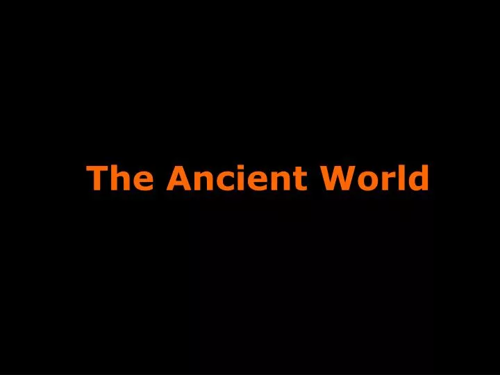 the ancient world