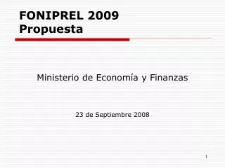 FONIPREL 2009 Propuesta