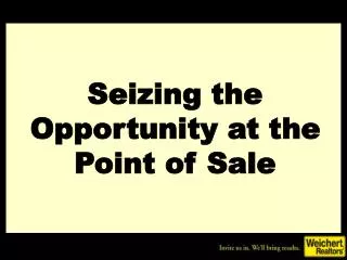 Seizing the Opportunity at the Point of Sale