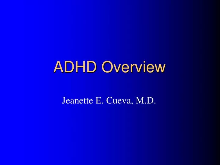 adhd overview