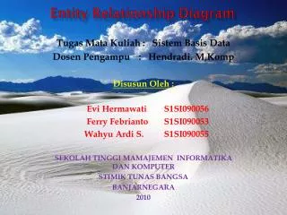 entity relationship diagram