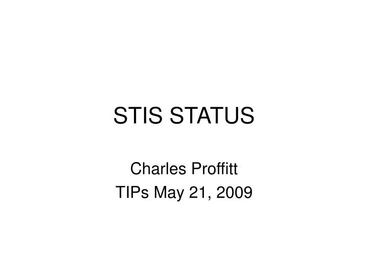 charles proffitt tips may 21 2009