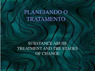 planejando o tratamento