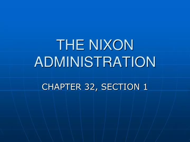 the nixon administration