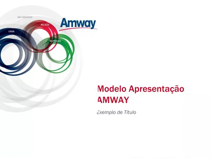 modelo apresenta o amway