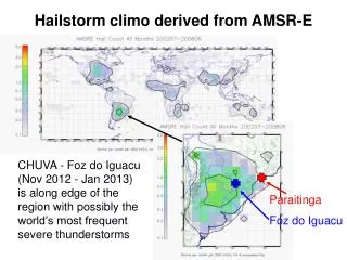 Hailstorm climo derived from AMSR-E
