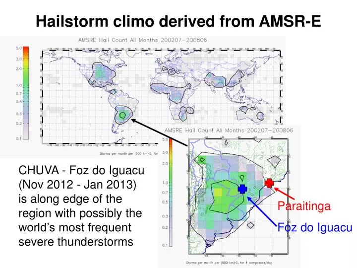 hailstorm climo derived from amsr e