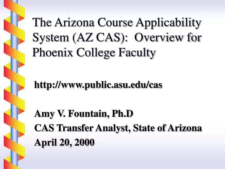 the arizona course applicability system az cas overview for phoenix college faculty