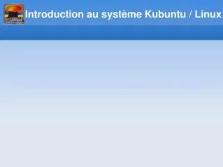 introduction au syst me kubuntu linux