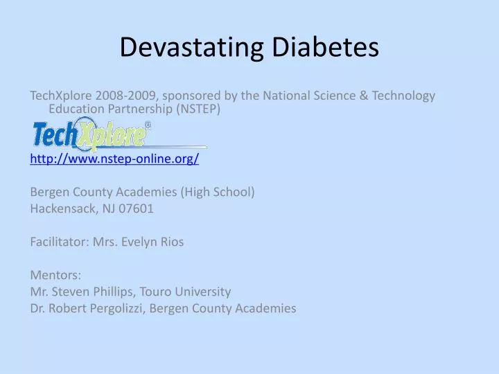 devastating diabetes