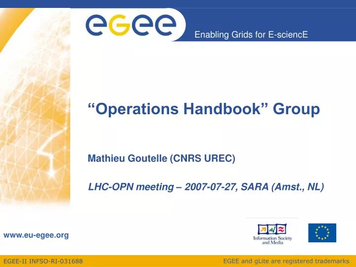 operations handbook group