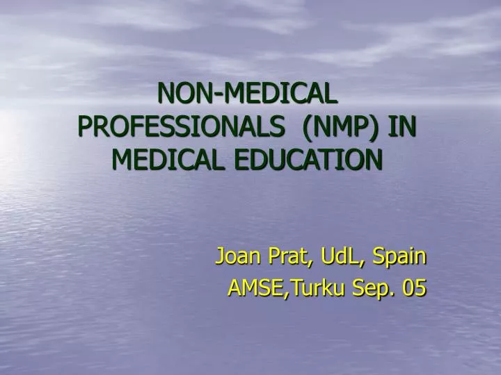 non medical professionals nmp in medical education