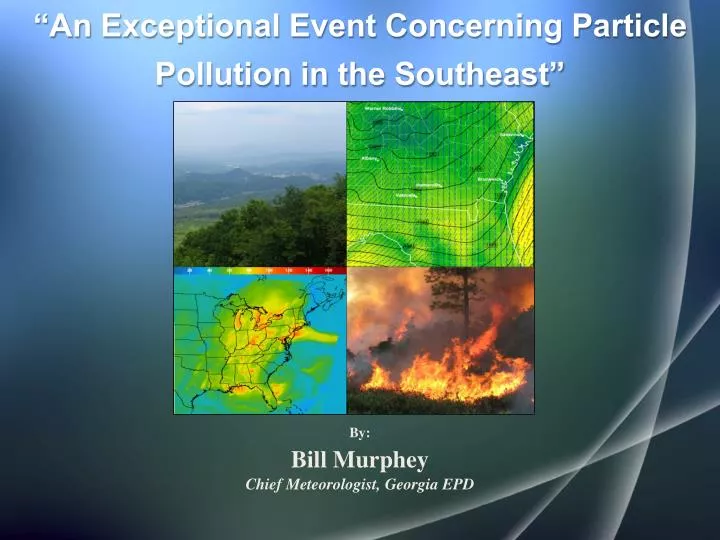 an exceptional event concerning particle pollution in the southeast