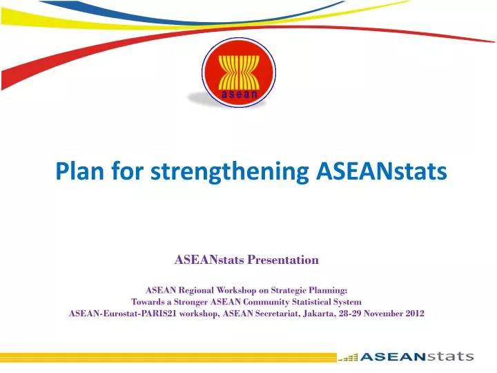 plan for strengthening aseanstats