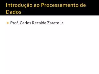 introdu o ao processamento de dados