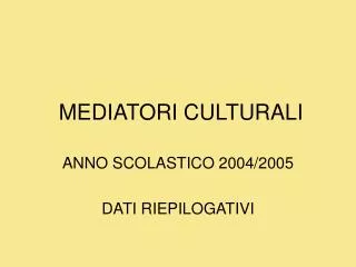 mediatori culturali