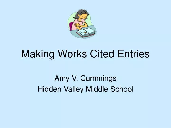 making works cited entries