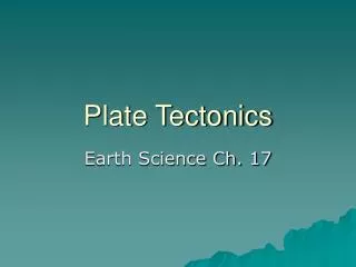 Plate Tectonics