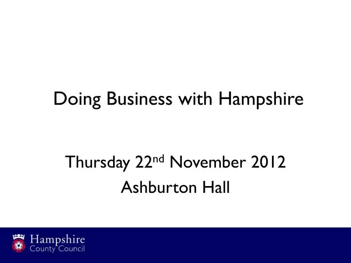 doing business with hampshire