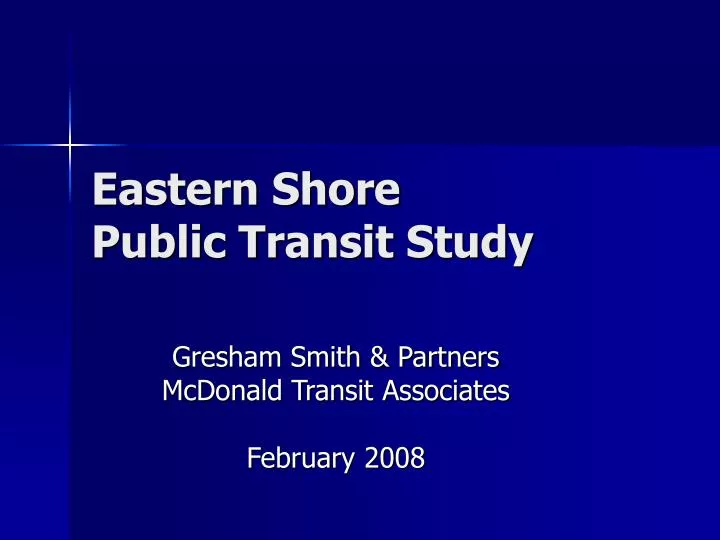 eastern shore public transit study