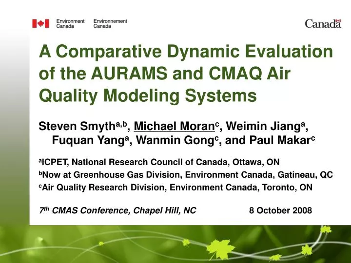 a comparative dynamic evaluation of the aurams and cmaq air quality modeling systems